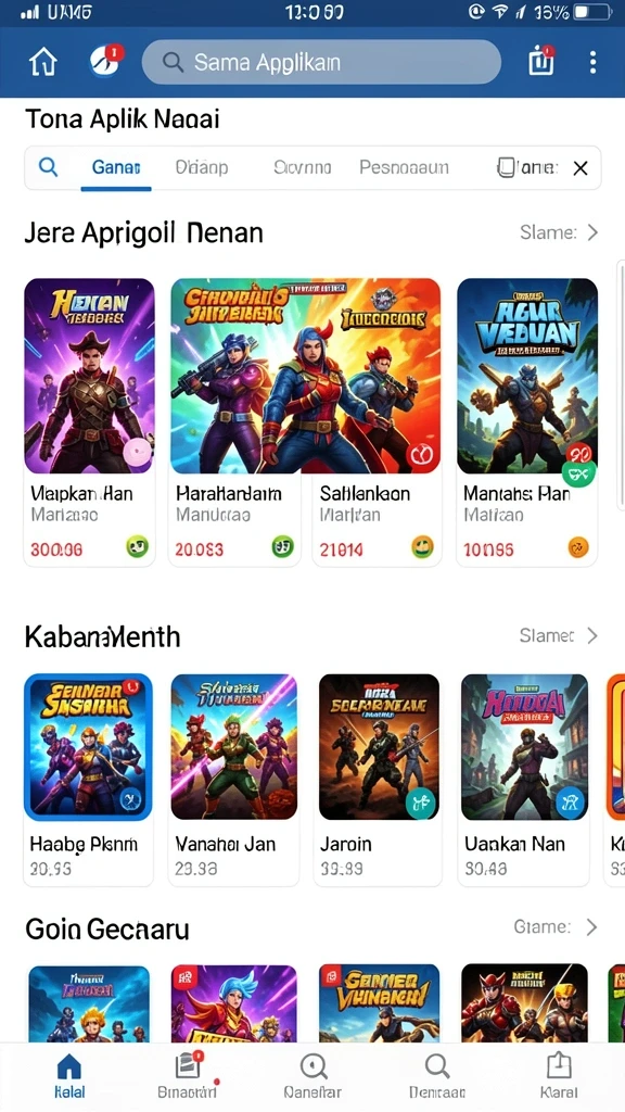 d73 - Tampilan layar utama yang menarik dan mudah dinavigasi.