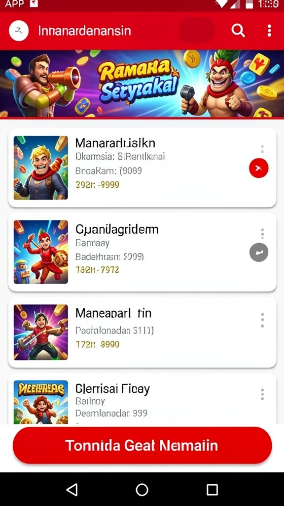 rajacuan - Tampilan awal game RAJACUAN dengan karakter utama.